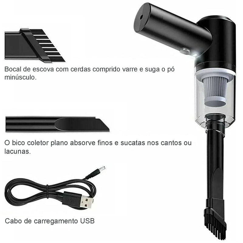 Mini Aspirador De Pó Portátil Completo Linha Premium