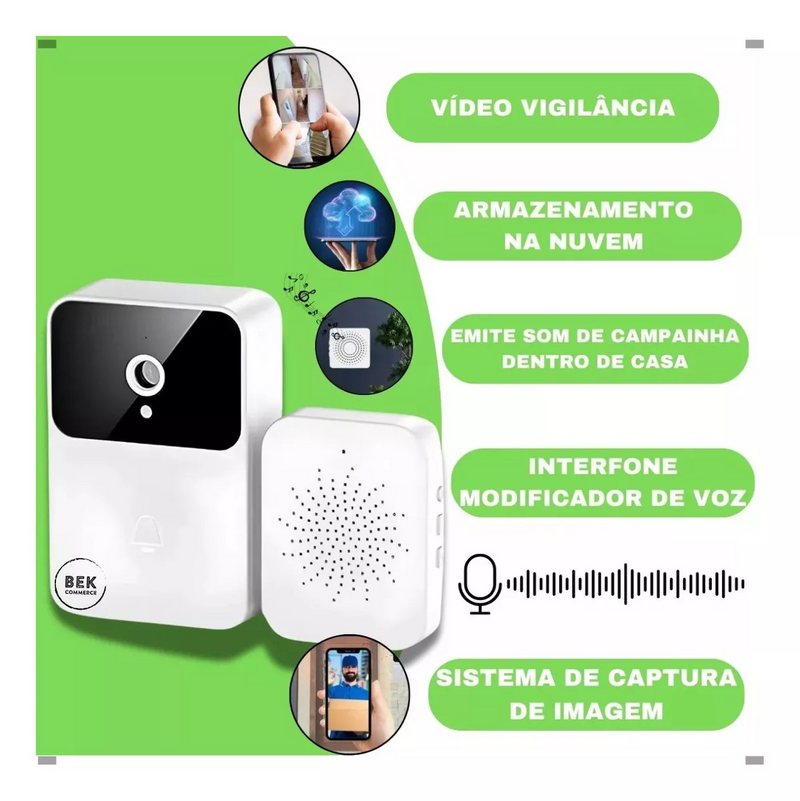 Campainha Inteligente Com Câmera Wifi