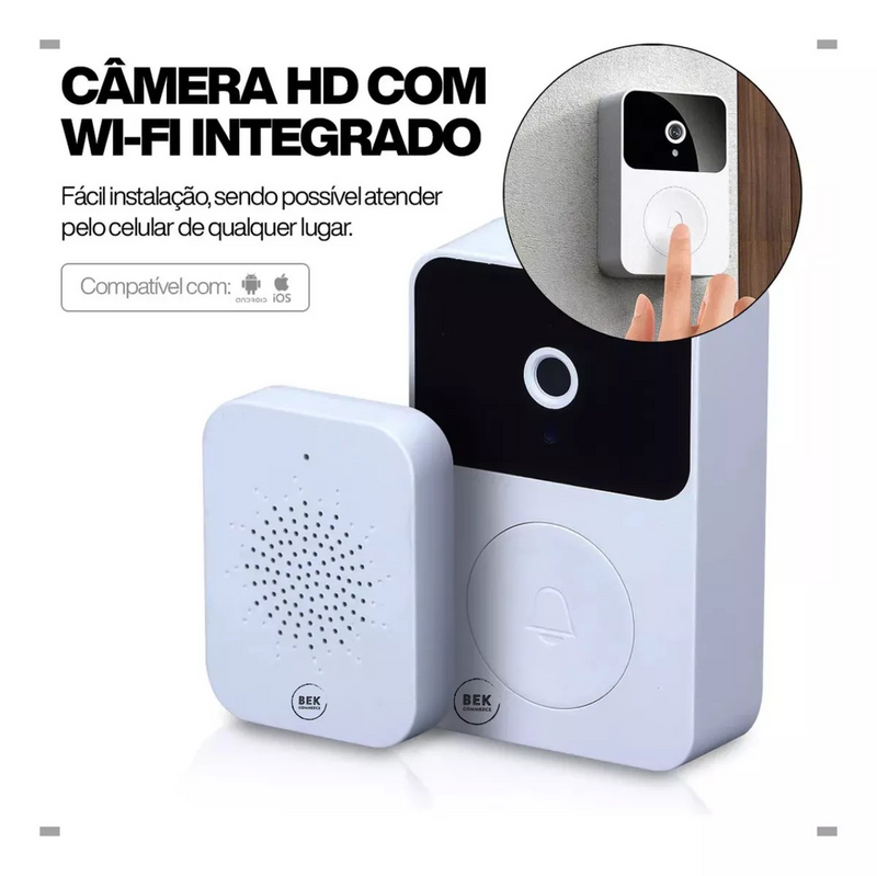 Campainha Inteligente Com Câmera Wifi